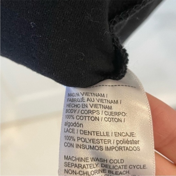 Ella Black Side Lace Crewneck Top - Picture 9 of 11